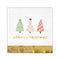 Slant Collections Foil Fringe Napkins -  Merry Christmas Tree's-shopbody.com