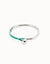 UNOde50 Sterling Silver-plated Bracelet w/Turquoise Leather-shopbody.com
