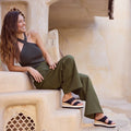 Toms Diana Mule Buckle Wedge Sandal - Black