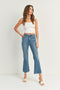 Just Black Denim Crop Flare - Distressed Hem - shopbody.com