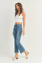 Just Black Denim Crop Flare - Distressed Hem - shopbody.com