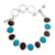 Charles Albert Sterling Silver Turquoise & Riverstone Bracelet-shopbody.com