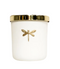 Dragonfly Gia Candle Matte White - Gold-shopbody.com