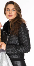 Kelli Kouri Woven Leather Jacket - Black