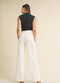 Just Black Denim Palazzo Jean-white-shopbody.com