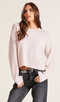 bobi Crewneck Boxy Sweater - Blush-shopbody.com