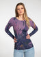 AMB Serenity Second Skin Raw Edge Top in Aged Grape - Shopbody.com