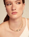 UNOde50 18K Gold Rigid Necklace with Crystals-shopbody.com