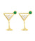 Amanda Blu Gold CZ Dirty Martini Earrings-shopbody.com