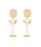 Amanda Blu Gold CZ Martini Pop Earrings-shopbody.com