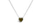 Stia Girl - Bezel Heart Birthstone Necklace-August/Peridot-Shopbody.com