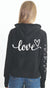 Bird & Vine Love Cursive Zip Hoodie-shopbody.com