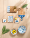 Ganz Square Blue Shell Serving Trays-shopbody.com