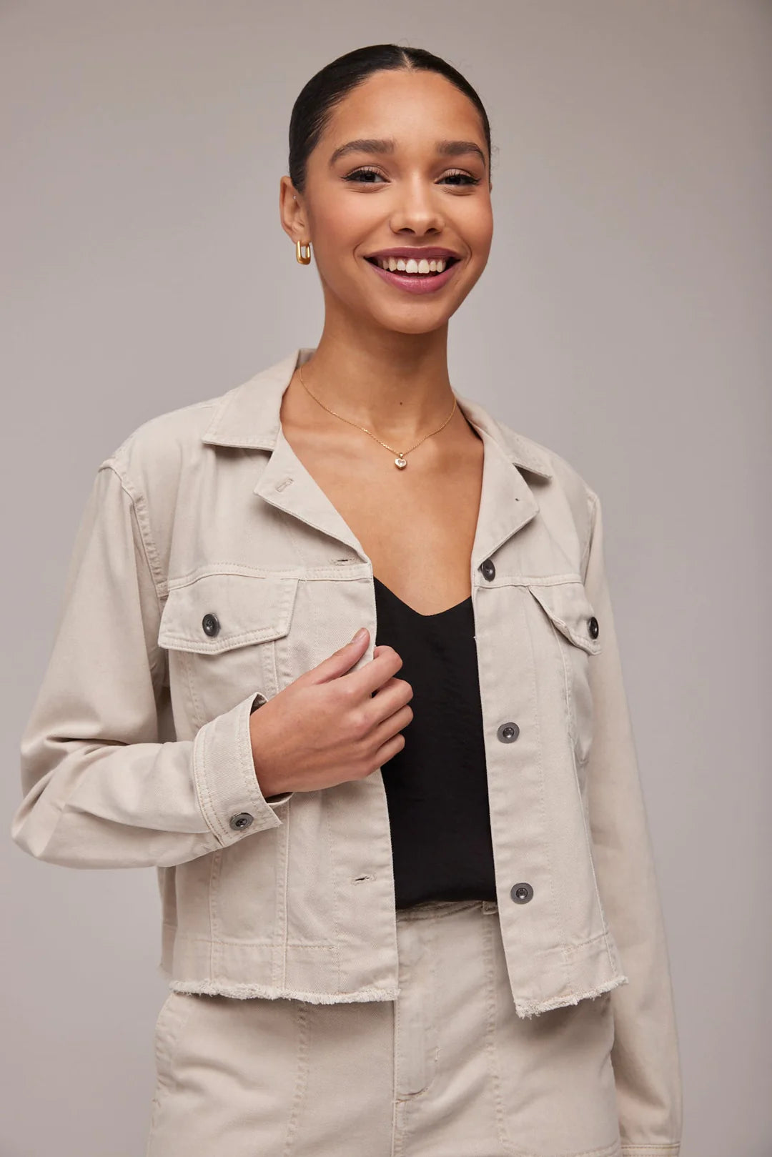 Hacked off sales denim cropped jacket
