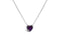 Stia Girl - Bezel Heart Birthstone Necklace-Feb/Amethyst-Shopbody.com