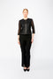 Frank Lyman Zipper Closure Striped Jacket-shopbody.com