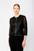 Frank Lyman Zipper Closure Striped Jacket-shopbody.com