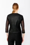 Frank Lyman Zipper Closure Striped Jacket-shopbody.com