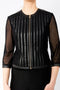 Frank Lyman Zipper Closure Striped Jacket-shopbody.com