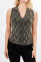 Frank Lyman Shimmer Wave Motif Top-shopbody.com