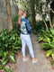 Stacy Bradley Design Dark Denim Jacket / Navy Teal & Tassel-shopbody.com