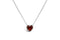 Stia Girl - Bezel Heart Birthstone Necklace-Jan/Garnet-Shopbody.com