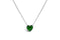 Stia Girl - Bezel Heart Birthstone Necklace-May/Emerald-Shopbody.com