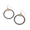 Brighton Pretty Tough Bold Heart Two Tone French Wire Earrings-shopbody.com