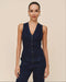 Bella Dahl Seamed Zip Vest - Midnight Arctic Wash-shopbody.com