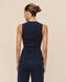 Bella Dahl Seamed Zip Vest - Midnight Arctic Wash-shopbody.com