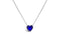 Stia Girl - Bezel Heart Birthstone Necklace-September/Sapphire-Shopbody.com
