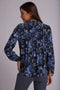 Bela Dahl Shirred Shoulder Shirt - Floral Frosted Print-shopbody.com