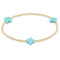 Enewton Signature Cross Small Gold Pattern 2MM Bead Bracelet Turquoise-shopbody.com