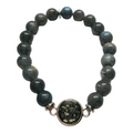 Dune Jewelry Round Labradorite Beaded Bracelet w/Pyrite - Body & Soul Boutique