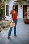 Veronica M. Tie Front Tee-shopbody.com