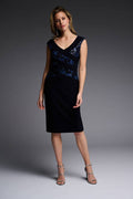 Joseph Ribkoff Sequin Appliqué Dress-shopbody.com