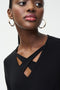 Joseph Ribkoff Cross Neckline Top-shopbody.com