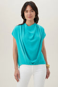 Trina Turk Odilla Top - Tranquil Turquoise-shopbody.com