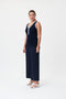 Joseph Ribkoff Contrast Trim Sleeveless Top - Midnight Blue/Vanilla-shopbody.com