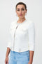 Joseph Ribkoff Crew Neckline Suede Zipper Jacket-shopbody.com
