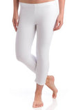 T-Party Capri Legging in White - Body & Soul Boutique
