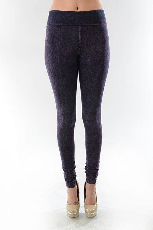 T-Party Mineral Wash Foldover Legging–