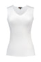 JudyP V-Neck Sleeveless Top White-shopbody.com