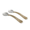 Beatriz Ball SIERRA MODERN Rattan Large Salad Servers - Gold-shopbody.com