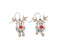 Periwinkle Red Nose Rudolph Earrings-shopbody.com