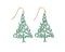 Periwinkle Merry Christmas Trees Earrings-shopbody.com