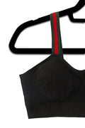Strap-its Bra with Attached Straps - Black Bra/Stripe - shopbody.com