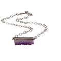 Charles Albert Silver - Amethyst Slice Necklace - Body & Soul Boutique