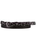Amsterdam Heritage Maud Skinny Stud Belt in Black - Body & Soul Boutique