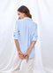 Bella Dahl Newport Split Back Top - Blue Oasis-shopbody.com